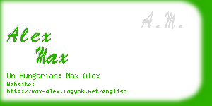 alex max business card